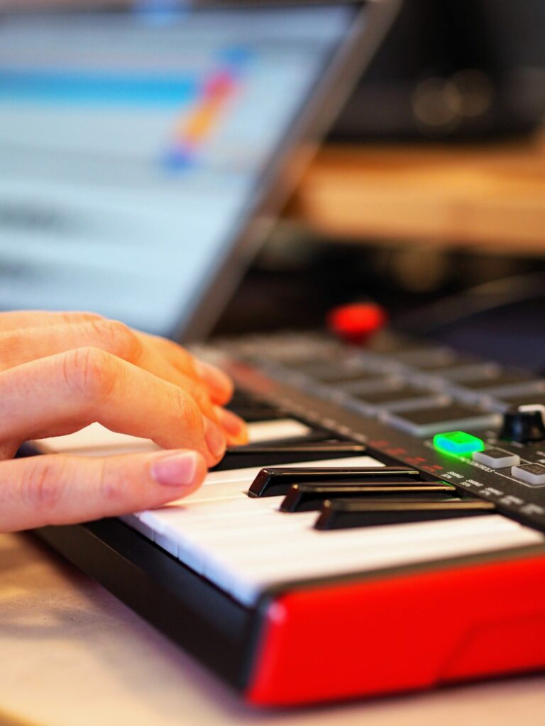 How can sound influence the way you type? 4 Article on found piano keyboard