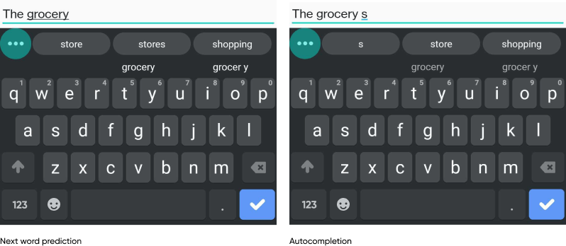 Comparison #2 of Fleksy's SDK next word prediction