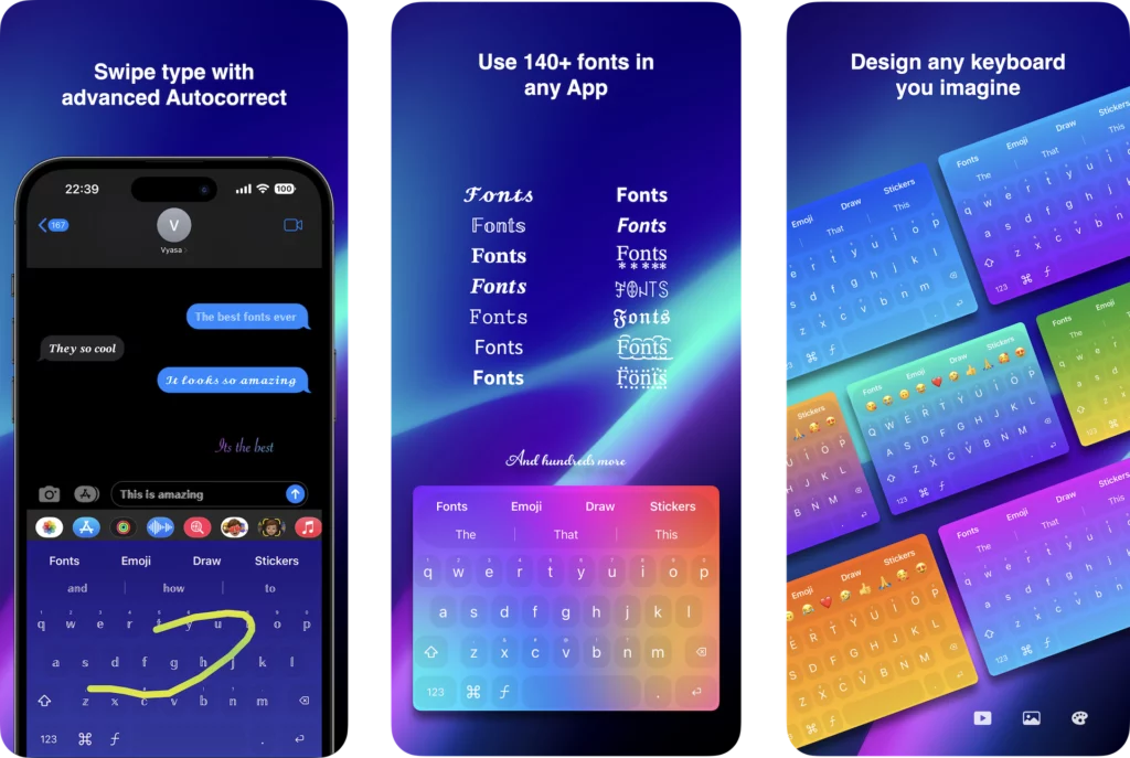 Say hi to New Cool Fonts Keyboard by indie dev Vyasa Rambarran 1 New Cool Fonts Keyboard by Vyasa.001