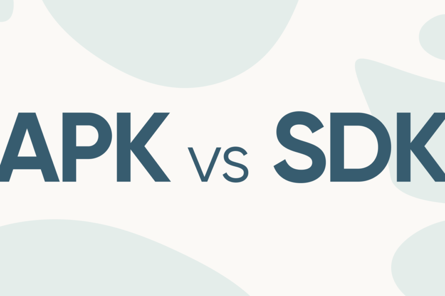 The image is an abstract picture representing APK vs SDK